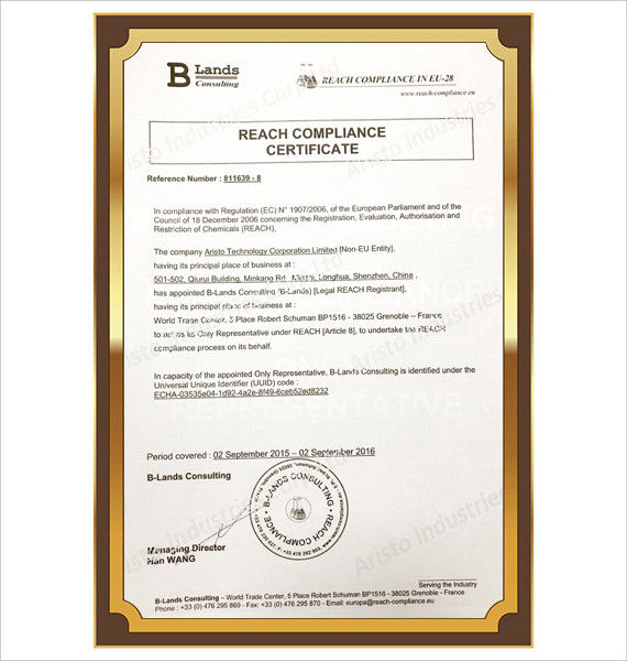 Китай Aristo Industries Corporation Limited Сертификаты
